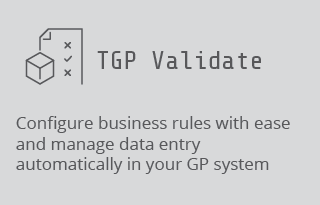 Configure business rules with ease and manage data entry automatically in your GP system.